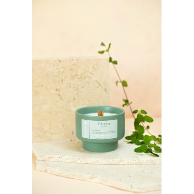 Bougie céramique cire végétale Escapade/Notes d'Eucalyptus/230g