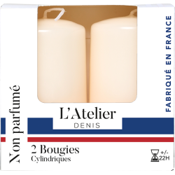 Deux bougies cylindriques...