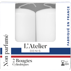 Deux bougies cylindriques...