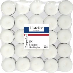 100 chauffe-plats blanc