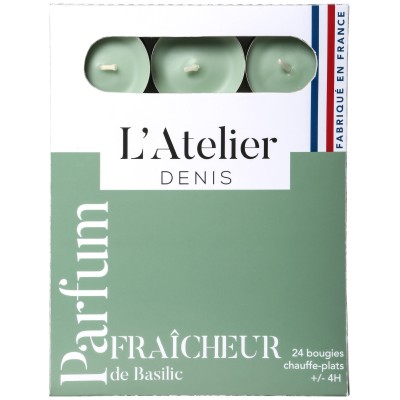 24 Chauffe-plats parfumés Fraicheur de Basilic/Notes Aromatiques